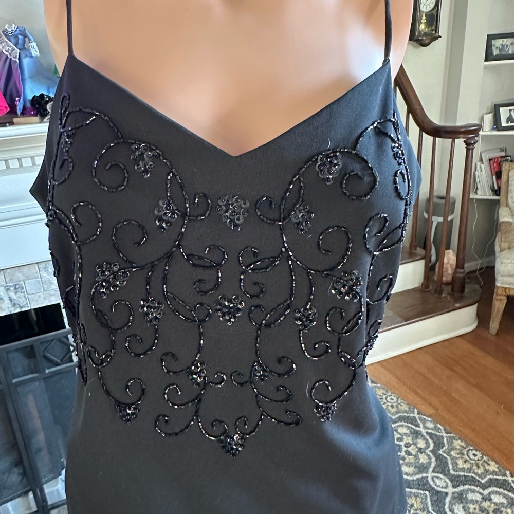 Stenay Black Camisole with Beaded Design